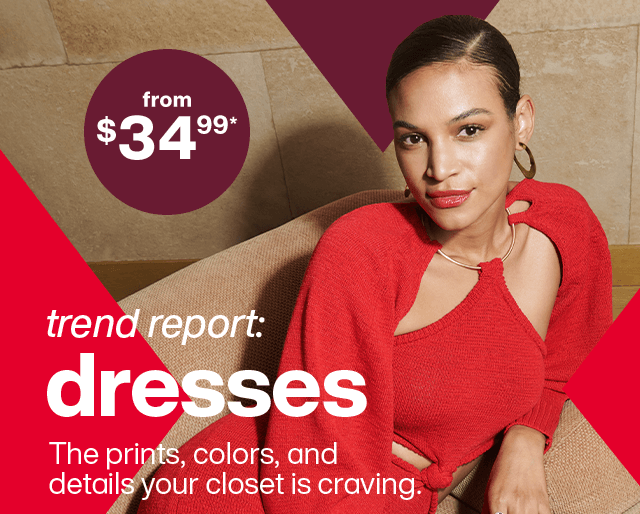 Trend report: Dresses. The prints, colors, and details your closet is craving.